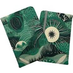 Travel Wallets Warren Reed Abstract Green Moon Passport Cover