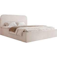 Betten & Matratzen Selsey Polsterbett 180x200 mit Bettkasten Chenille hellbeige Rahmenbett