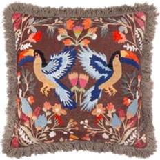 Scatter Cushions Wylder Nature Mirrored Toucan Embroidered 45cm x 45cm Scatter Cushion