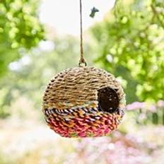 Large Round Recycled Cotton Birdhouse Multi One Size