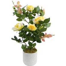 Leaf Yellow Rose 50cm One Size Artificial Plant