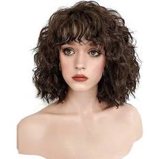Ara Brown Curly Bob Wig for Women Fluffy Brown