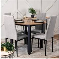 Grey Kitchen Chairs Living and Home Set of 4 Linen Upholstered Dining Chairs Grey One Size Kitchen Chair