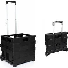 Shopping Trolleys on sale MantraRaj Foldable Shopping Trolley 25 Kg Boot Cart with Wheels - Large Folding Supermarket