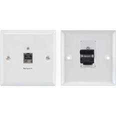 AV Link Cat5e RJ-45 Wall Connector Plate