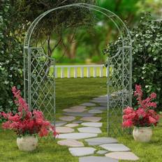 Trellises Safavieh Outdoor Living Jaida Victorian Trellis Iron 68.5 W x 87.8 H