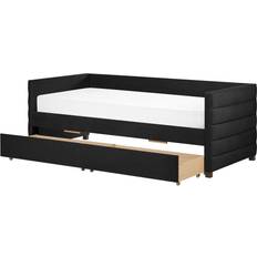 Beliani Frame Beds Beliani Tagesbett Schwarz Rahmenbett