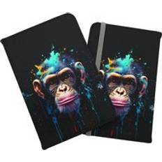 Travel Wallets Warren Reed Monkey Face Splashart Passport Cover - Blue