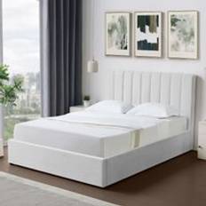 Evelynne Fabric 135cm Double Ottoman with Storage - Light Grey