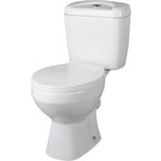 Toilet Pan & Cistern with Seat 748mm x 382mm White