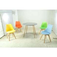 Grey - Round Dining Sets Kosy Koala Wooden Grey Shade Round Table Of 4 Dining Set 5pcs
