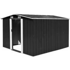 Black Sheds Berkfield Home Garden Shed 257 x 298 x 178 cm Metal Anthracite (Building Area )