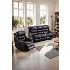 More4Homes Seattle Manual Recliner Bonded Leather 1+3 Seater Set Sofa