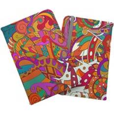 Red Travel Wallets Warren Reed Mehndi Design Passport Cover - Red