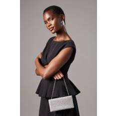 Gold/Brass Clutches Coast Two Tone Dimante Clutch Bag - Silver