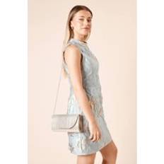 Silver Bags Dorothy Perkins Atlanta Ruched Detail Clutch Bag - Silver