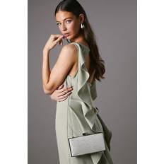Gold/Brass Clutches Coast Toulouse Glitter Hard Clutch Bag - Silver