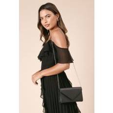 Black Clutches Dorothy Perkins Tampa Glitter Envelope Clutch Bag - Black
