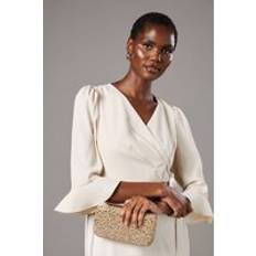 Gold/Brass Clutches Coast Verona Hard Diamante Clutch Bag - Gold
