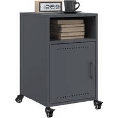 Casters Bedside Tables Berkfield Home Cabinets 2 pcs Anthracite 36 x 39 x 59 cm Steel Bedside Table