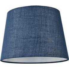Happy Homewares Modern Linen Fabric Drum Lamp for Table or Pendant 10 inches Shade