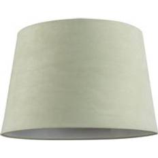 Fabric Shades Happy Homewares Sleek Velvet Fabric 12 Inch Drum Lamp with Cotton Inner - Pale Green Shade