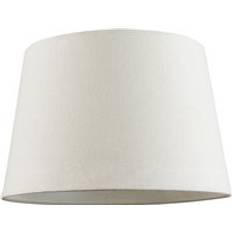 Fabric Shades Happy Homewares Contemporary Off-White Linen Fabric Drum Lampshade 12 Inches Shade