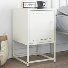Steel - White Bedside Tables Berkfield Home Cabinet White 36 x 39 x 60.5 cm Steel Bedside Table