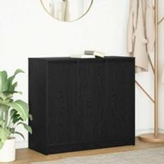 Furniture Berkfield Home Black Oak 85 x 34 x 76 cm Engineered Wood Sideboard