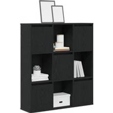 Furniture Berkfield Home Bookcase Black Oak 89 x 24 x 101.5 cm Engineered Wood Book Shelf