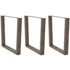 Furniture Berkfield Home Dining Legs V-Shape 3 pcs Natural Steel 80x Table Leg