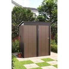 Metal Garden Storage Tool Shed 5x3 ft Brown One Size