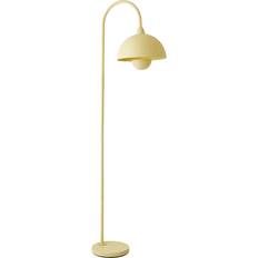 Yellow Floor Lamps ValueLights Tilly Pastel Lemon Arched Dome Shade Metal 58.5 x 30.5 x 16 cm Floor Lamp