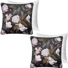 Florals Cushion Covers OHS 2 Pack Printed Floral Filled Covers Home Decor Set 45cm x 45cm Cushion Cover Black