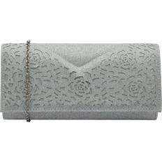Grey Clutches Lotus Mena Clutch Bag - Grey
