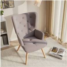 Grey Lounge Chairs Living and Home Upholstered Tufted Grey One Size Lounge Chair