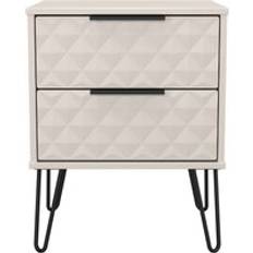 Beige Bedside Tables Swift Islay 2 Drawer Ready Assembled Beige Small Bedside Table