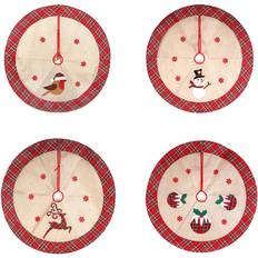 Red Christmas Tree Skirts Shatchi - Red Christmas Tree Skirt