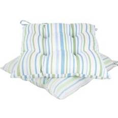 Cotton Chair Cushions on sale Dibor Set of 2 Striped Indoor Outdoor Seat Pad 40cm x 40cm Chair Cushions Blue