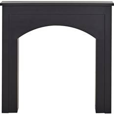 Chimeneas Beliani Marco Para Chimenea De Imitacièn Mdf Decoracièn Sala De Estar Negro Busselton