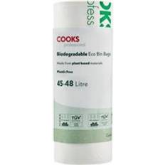 Cooks Professional Biodegradable Bin Bags 45-48L Pack Size 25 White