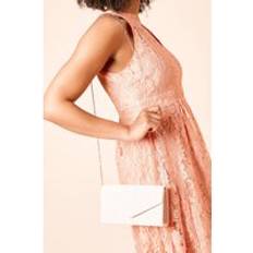 Detachable Shoulder Strap Clutches Dorothy Perkins Womens Jersey Glitter Envelope Clutch Bag - Rose Gold