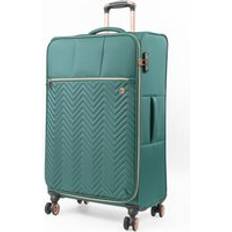 Biella Soft Shell Suitcase Lightweight Hold Luggage Teal Large