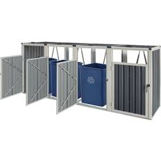 Pro-Tec Cache Poubelle Tarbek 4 Places 121 x 292 x 82 cm (Surface du bâtiment )