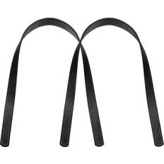 Leather Bag Accessories Uxcell Leather Bag Handle 2pcs 23.6 in 1/16 in Black
