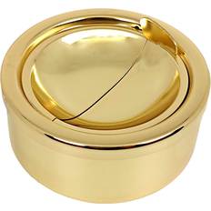 Household Round Gold Portable Ashtray 1 pcs