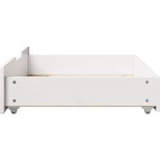 Bedden vidaXL Bedlades 2 st 80x55x17 cm Massief Grenenhout Wit