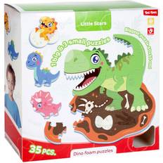 Legpuzzels voor op de vloer Toi Toys Little Stars Foam Vloerpuzzel Dino 36st