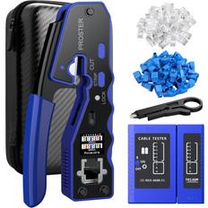 Proster RJ45 Crimp Tool Kit 3 in 1 50pcs Crimping Plier
