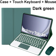 Dark Green D Ukrainian Keyboard For Samsung Galaxy Tab A9 Plus 11 Inch Case Bluet